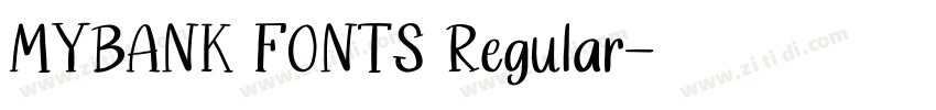 MYBANK FONTS Regular字体转换